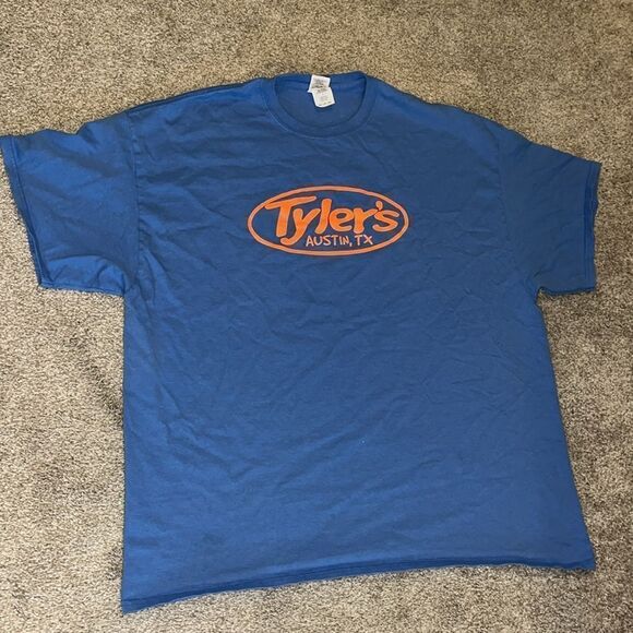 Carolina Light Blue Tylers Keep Austin weird Texas funny vintage big T-shirt XXL - Picture 3 of 3